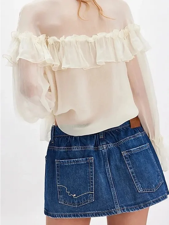 We The Free Denim Skort- Mood Ring❤️ - Picture 6 of 7